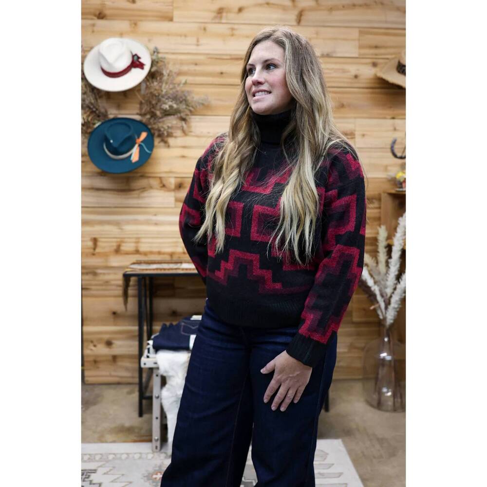 NEW ARIAT turtleneck sweater in maya southwest